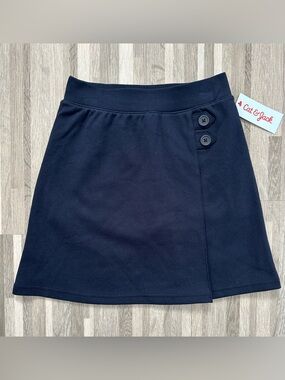 Girls' Knit Skort (Uniform) — Cat & Jack, Size M, Navy Blue, Mid-Rise
